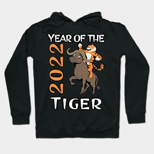 Tiger riding buffalo - 2022 Year of the tiger Hoodie